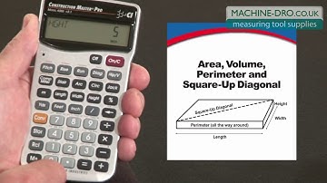 Construction Master Pro Area, Volume, Square up Diagonal How To from Calculated Industries