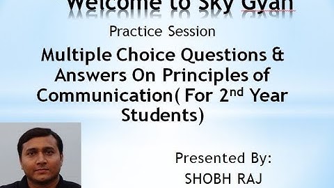 MCQ on Principle of Communication l Diploma l Polytechnic l Engineering l SkyGyan