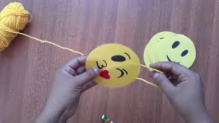 emoji wall hanging ideas/ 5 rupees chart paper craft/diy home decor ideas/easy paper craft