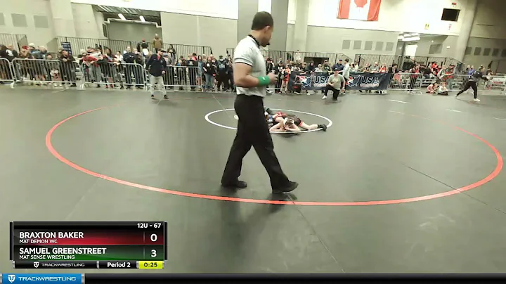 67 Lbs 1st Place Match - Braxton Baker, Mat Demon ...