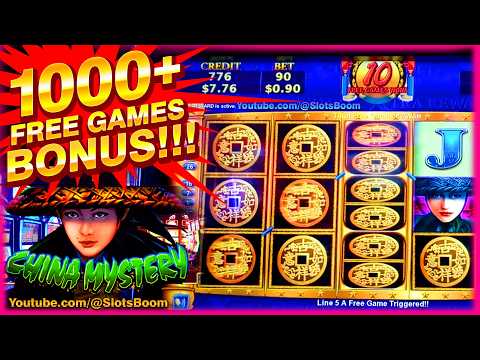 1000+ FREE GAMES!!! BONUS!!! CHINA MYSTERY KEEPS RE-TRIGGERING! 1c KONAMI CASINO SLOTS