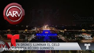 Miles De Drones Iluminaron El Cielo En China Al Rojo Vivo Telemundo