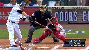 PHI@COL: Morneau plates two with ground-rule double