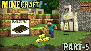 Gold mining and small farm in minecraft/Minecraft part 5 in tamil/on vtg!