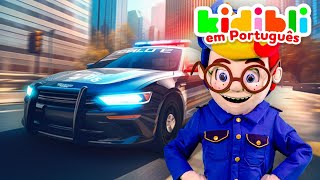 As crianças brincam com carros de polícia | As crianças fingem brincar! ⛑ Kidibli