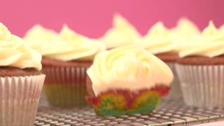 How to make COLOURFUL, RAINBOW CUPCAKES recipe