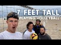 7 Feet Tall Playing Beach Volleyball (GoPro - Point of View)