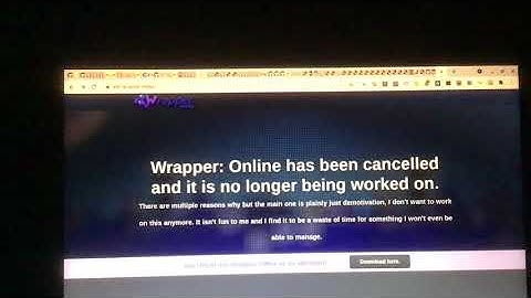 Bad news for people who want wrapper: online back (disowned)