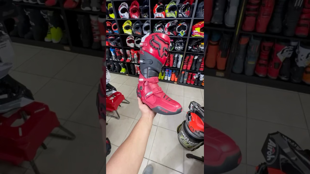 Bota Fox Instinct Vermelho Preto Moto Braga