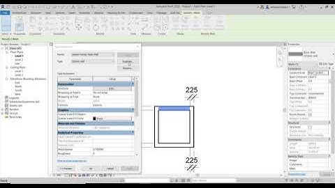 CHANGE  WALL THICKNESS IN REVIT ARCHITECTURE