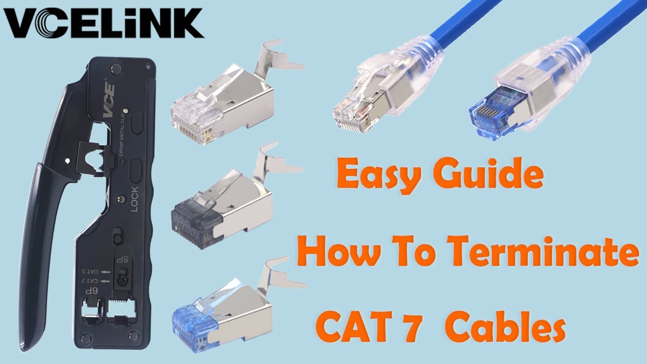 cat 7  Update New  Cách chấm dứt cáp loại CAT 7 - Hướng dẫn / Hướng dẫn dễ dàng || VCELINK