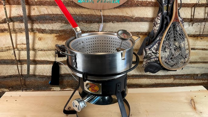 18 QT Dual Basket Deep Fryer Fish Cooker Aluminum Freestanding Pot Propane  LP