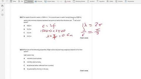 A-level Physics Stationary Waves Multiple Choice Questions