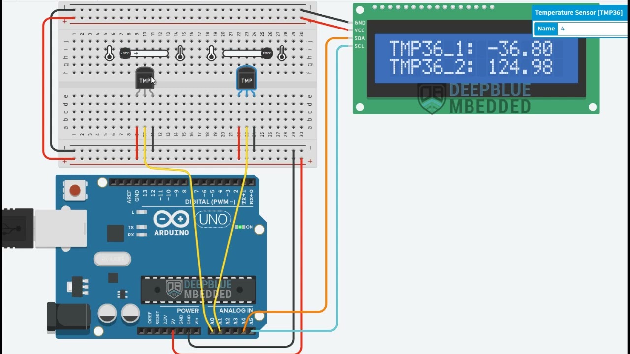 Using A Temp Sensor With Arduino Tmp36 Temperature Sensor Arduino