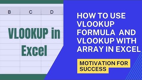 How to use Vlookup formula and Vlookup with array in excel. #computerskills  #vlookupformula #excel
