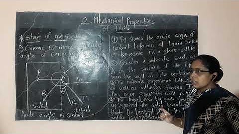 Chapter 2 Mechanical Properties of fluids ( Shape Of Meniscus ) Part 1