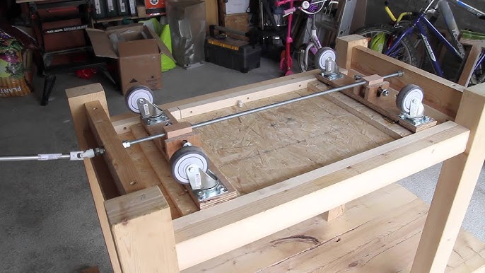 Roulettes escamotables DIY pour machine à bois 