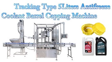 5Liters Antifreeze Coolant Barrel Capping Machine  | HENGYUAN HYXG-1D Tracking Type Bottle Sealer