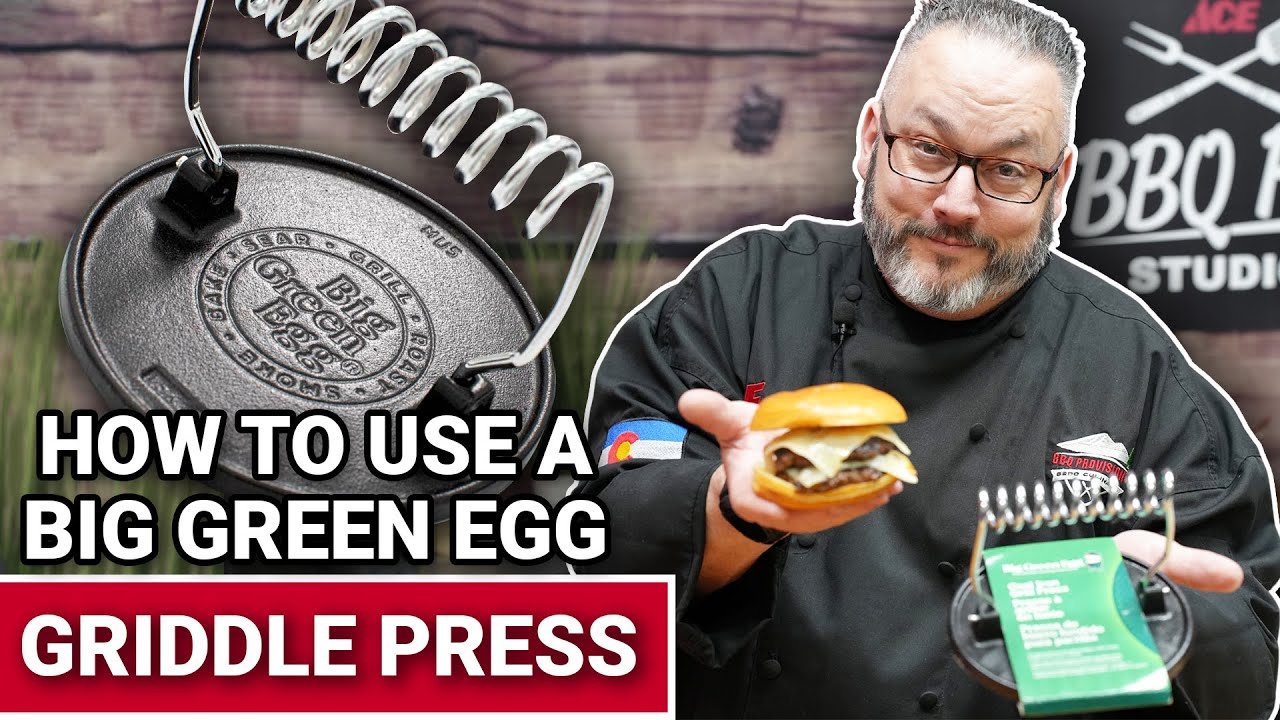 Big Green Egg Cast Iron Grill Press