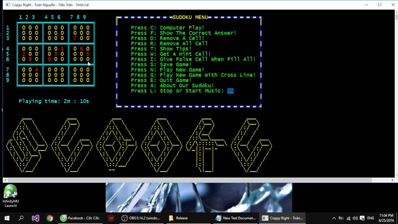 Demo Sudoku C YouTube