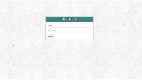 Google Analytics API #1 Login Form