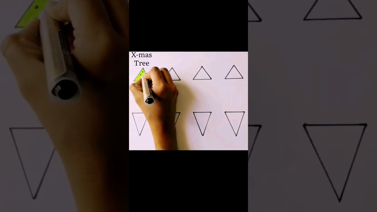 How to draw Objects from TRIANGLE shape// Learning shapes by drawing objects // Shorts.