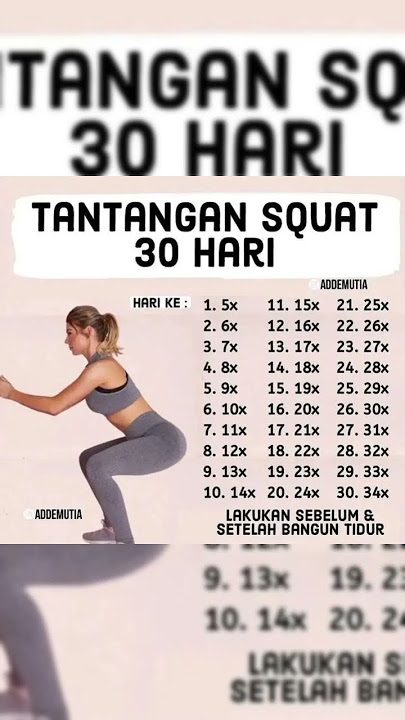 Tantangan Squat dalam waktu 30 hari Berani? #shorts