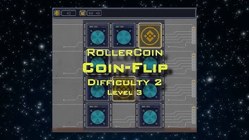 Playing RollerCoin Coin Flip Game (Difficulty2 Level3)