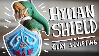 Zelda clay sculpting, Hylian Shield and Master Sword