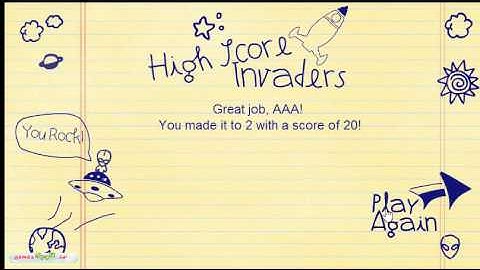 Doodle Galaxy Invaders (PC browser game)