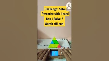 Challenge: Solve Pyraminx with 1 hand #shorts #challenge #rubikscube #viral