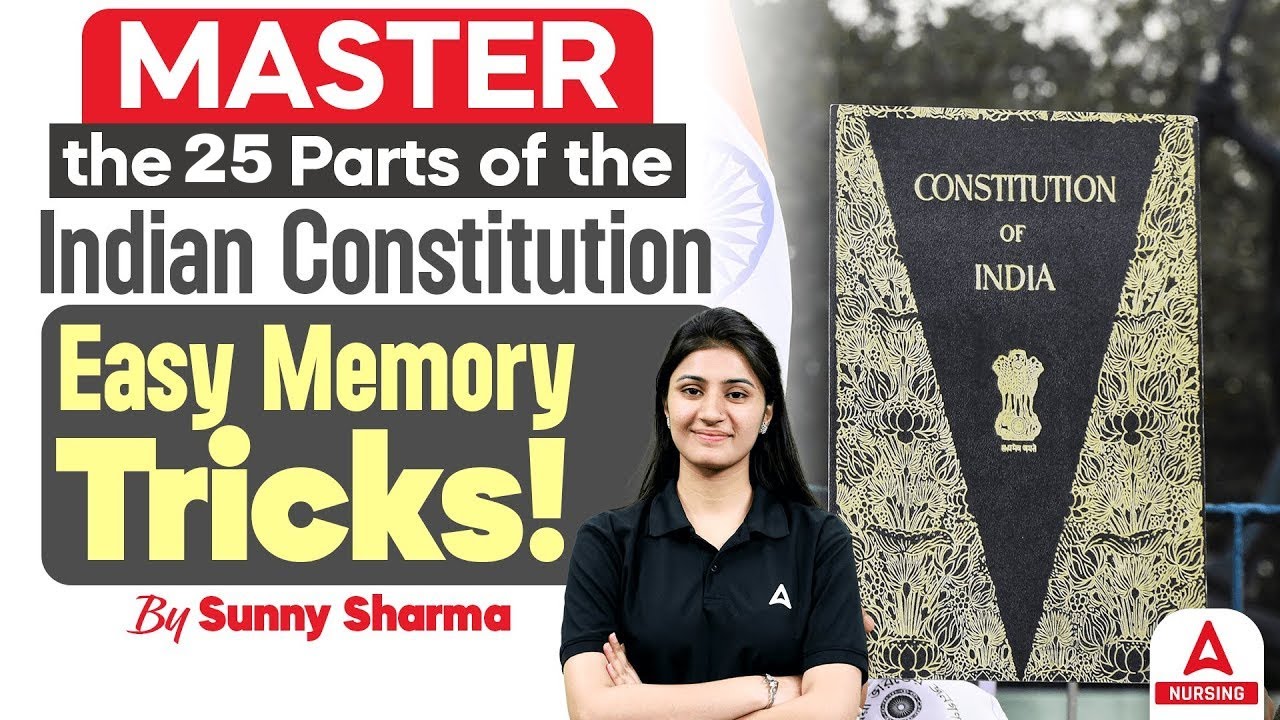 25 Parts of Indian Constitution Tricks | Easy Memory Tricks with Sunny ...