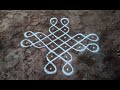 6x2 dots simple easy sikku kolam  kambi kolam with dots  sathyaselva arts