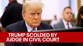 Trump scolded by judge for speaking during witness testimony