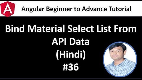 Angular Tutorial For Beginners 36: How to Bind Select List in Hindi