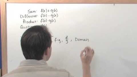 Lesson 4 - Combinations Of Functions (College Algebra)