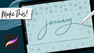 Easy iPad Wallpaper with Calendar in Procreate | PROCREATE FOR BEGINNERS