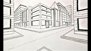 How to draw a city street in 2 point perspective