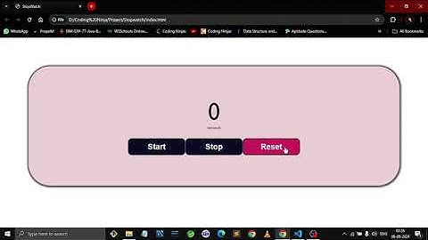 Coding Ninja Stopwatch