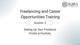 Setting Up Your Freelance Profile & Portfolio