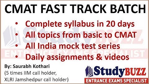 CMAT fast track batch | Daily assignments, video solutions, basics to CMAT level, all topics covered