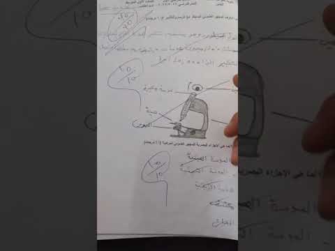رسم المجهر العلوم للصف الاول المتوسط الاستاذ عوض غفار مدرس الفيزياء