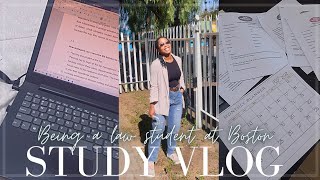 STUDY VLOG | Being a law student at Boston | academic planning + submissions | South African YouTube