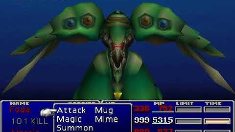 Final Fantasy VII - Emerald Weapon without pressing any buttons (Vincent Mug Glitch)