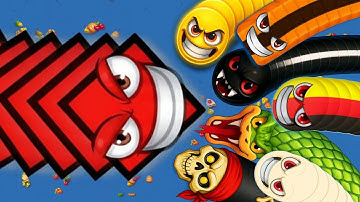 12 🆚 1 Giant Snake 🐍• Epic battle Top Score | Worms Zone.io | Best Gameplay | MOON Gaming 