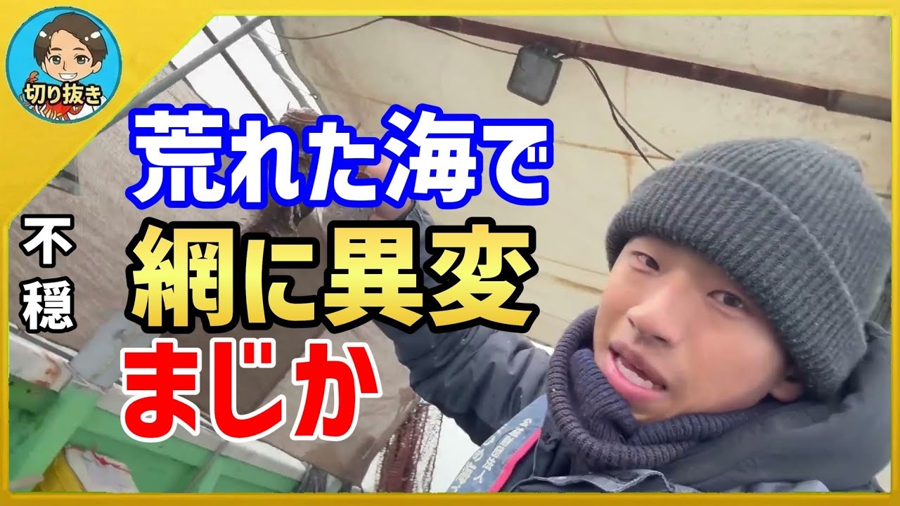 【漁師まさと】荒れた海で網に異変...爪を変えた漁の行方は！？【釣り 瀬戸内 漁師 切り抜き fish fishing fisherman SETOUCHI 船 給料】