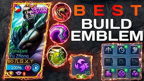 YU ZHONG BEST BUILD FOR ASSASSIN EMBLEM!! | NEW META | TOP GLOBAL YU ZHONG