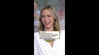 Emily Blunt on Her  ‘Disclosure Day’ Languages and How Husband John Krasinski Reacted