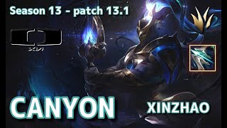 【KRサーバー/C1】DK Canyon シンジャオ(Xinzhao) VS ニダリー(Nidalee) JG - Patch13.1 KR Ranked【LoL】