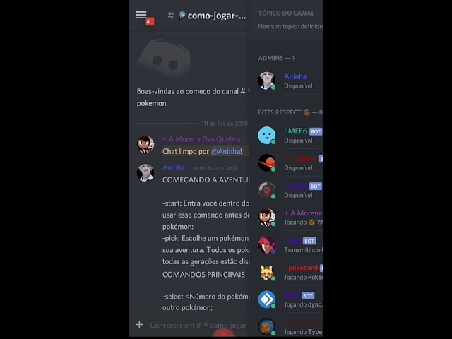 COMO JOGAR POKEMON PELO DISCORD!!!!